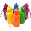 12 Neon Plastic Water Bottles - Sports Team Water Bottles