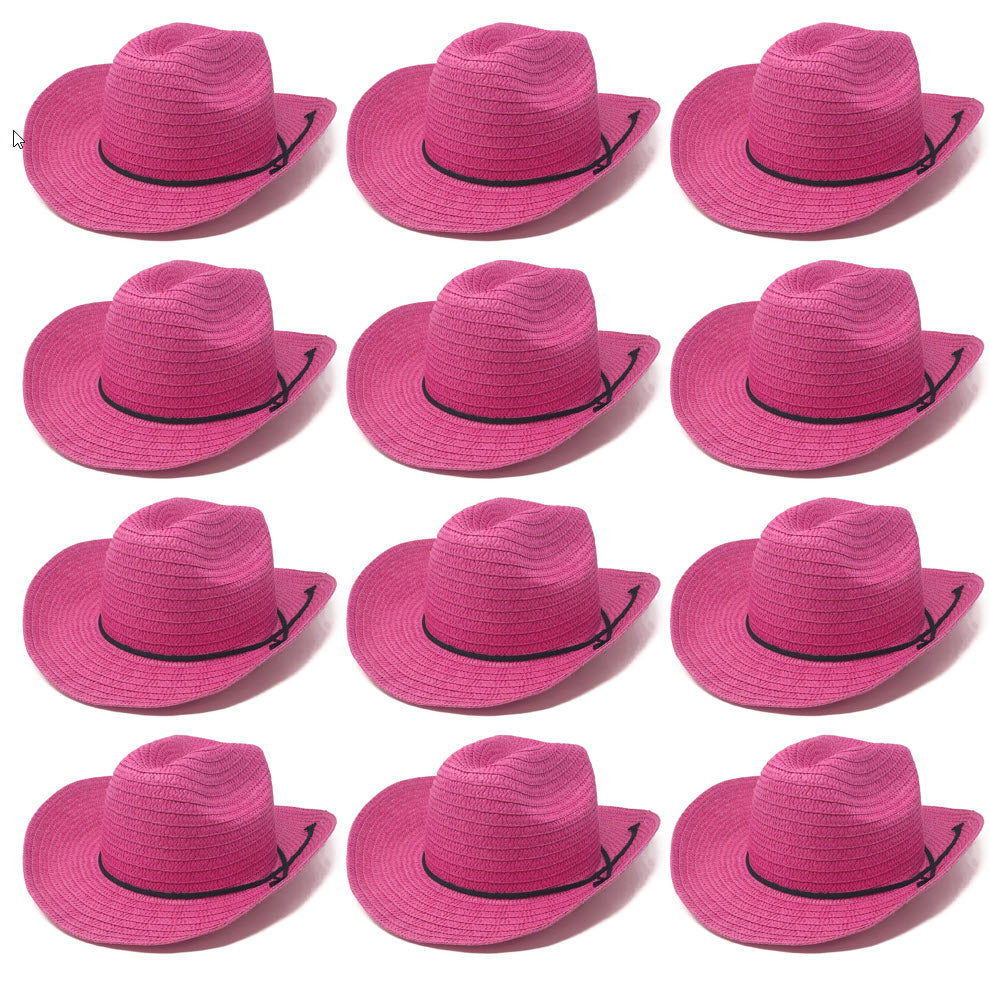 12 Cowboy Hats for Women and Men - Pink Cowgirl Hat