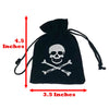 12 Count Pirate Drawstring Bags with Gold Coins - Pirate Party Supplies