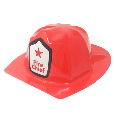 24 Plastic Firefighter Hats for Kids - Fire Chief Hats Bulk - Bulk