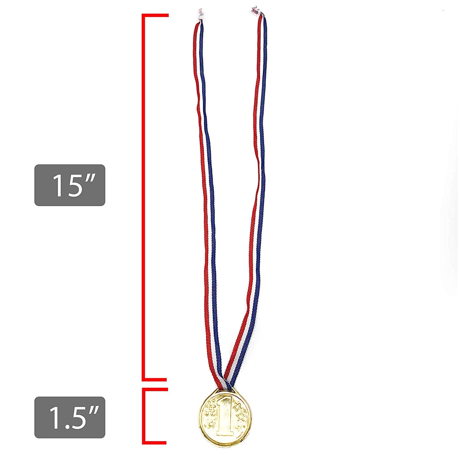50 Goldtone Plastic Award Winner Medal - BULK