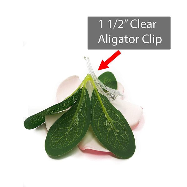 24 Plumeria Flower Hair Clips - Luau Party Supplies (2 Dozen) - Podzly.com