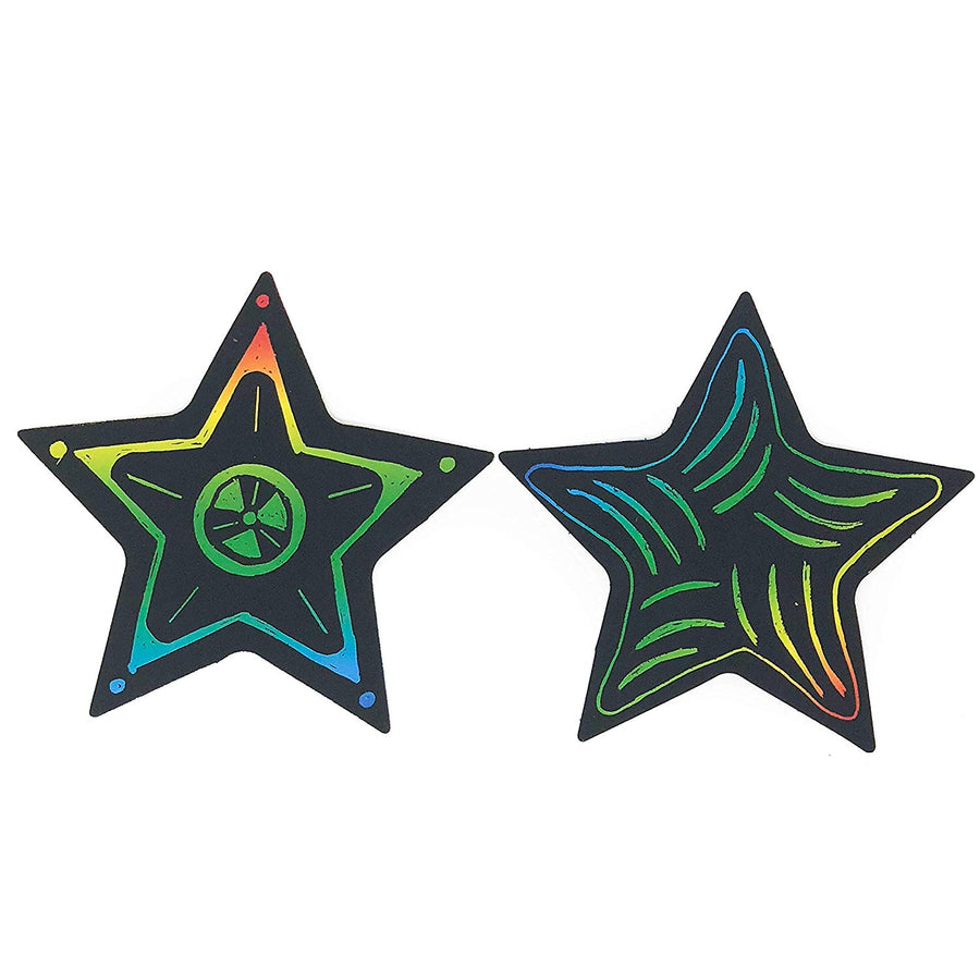 50 Scratch Art Star Craft Kit - Easter Crafts for Kids - Bulk