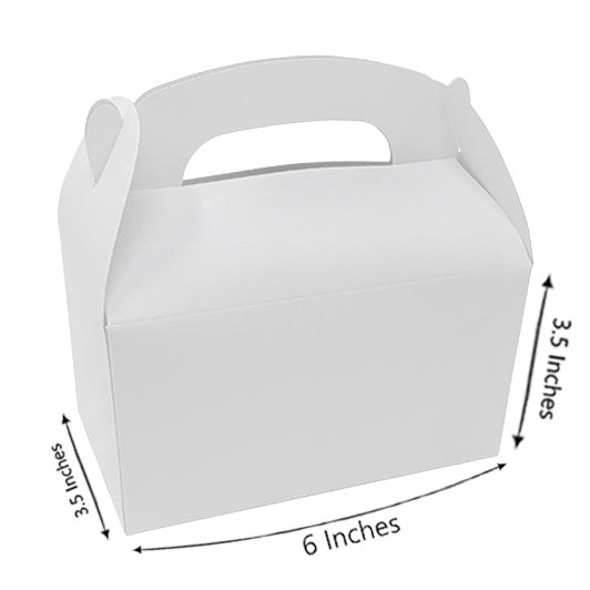 48 Pack White Treat Boxes with Handles