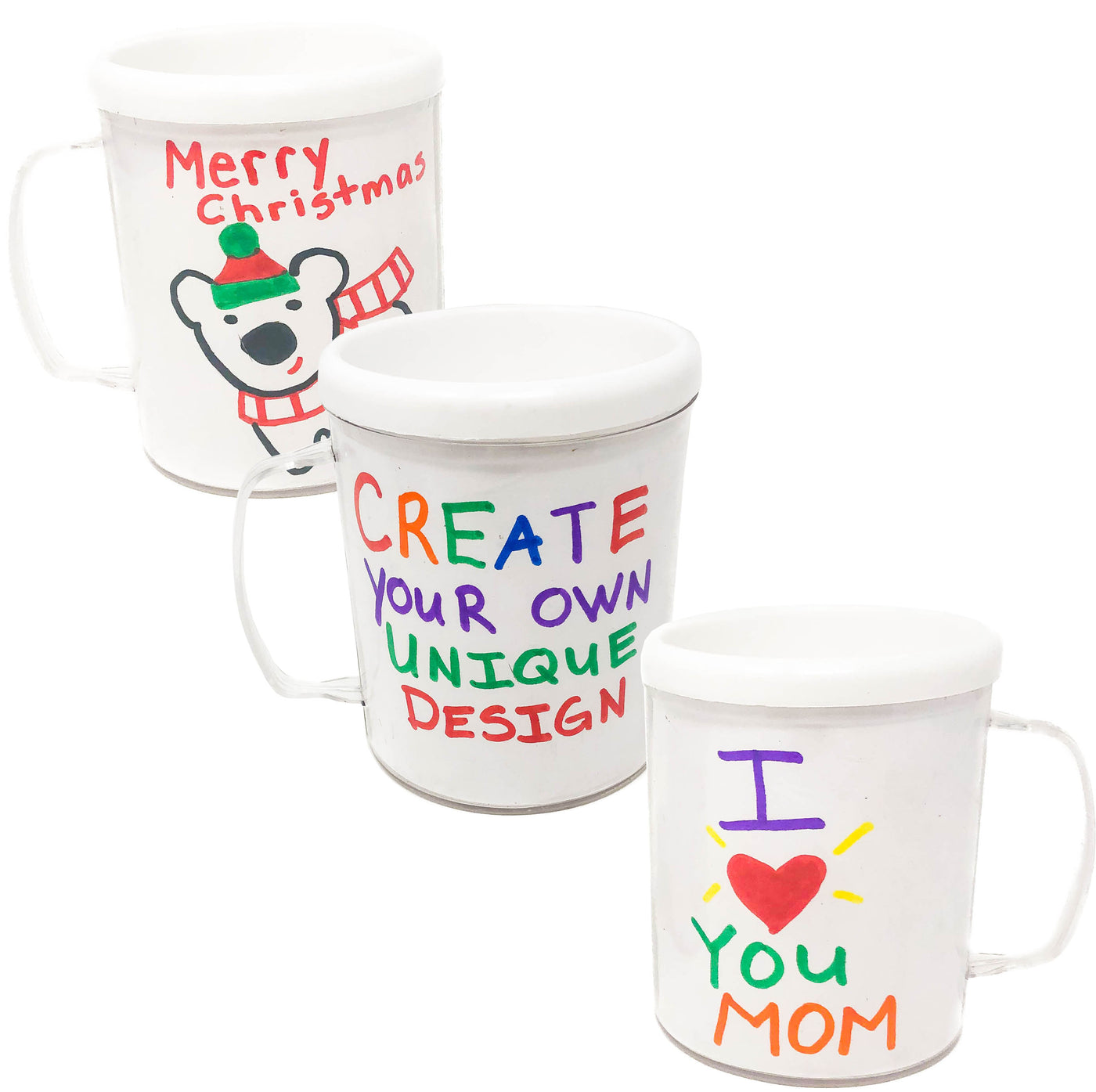 Podzly 12 DIY Personalized Coffee Mug Arts and Crafts for Kids