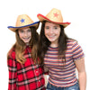 12 Kids Cowboy Hats with Sheriff Star - Western Straw Hats (1 dozen)