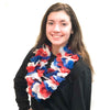 50 piece Patriotic Plastic Flower Leis - 4th of July/Memorial Day Party Favor Decoration