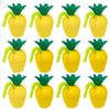 12 Pack Hawaiian Tropical Luau Party Plastic Pineapple Cup with Straw