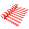 Red and White Striped Plastic Table Cover Roll for Circus Themed Party and Carnival Party Decoration - 10" x 100' Banquet Table Roll