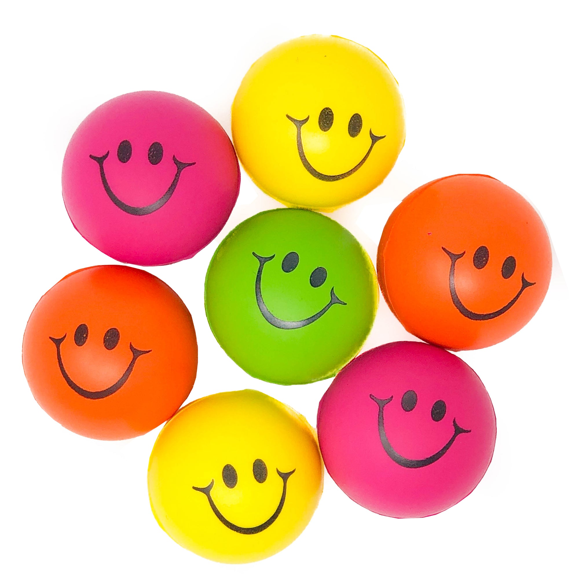 24 Pack Smile Face Stress Balls Squeeze Ball Squishies Toy (2 DZ