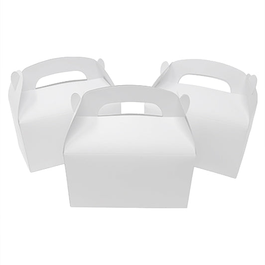 48 Pack White Treat Boxes with Handles