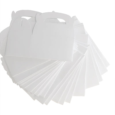 48 Pack White Treat Boxes with Handles